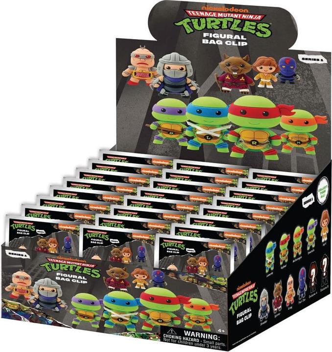 Actual product image Monogram Int. Teenage Mutant Ninja Turtles 3D PVC Bag Tags Series 1 Display (24)