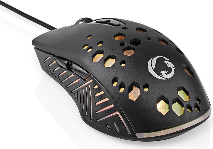 Actual product image Nedis Gaming Mouse | Wired | 800 / 1200 / 2400 / 3200 / 4800 / 7200 dpi | Adjustable DPI | Anz (Cable)