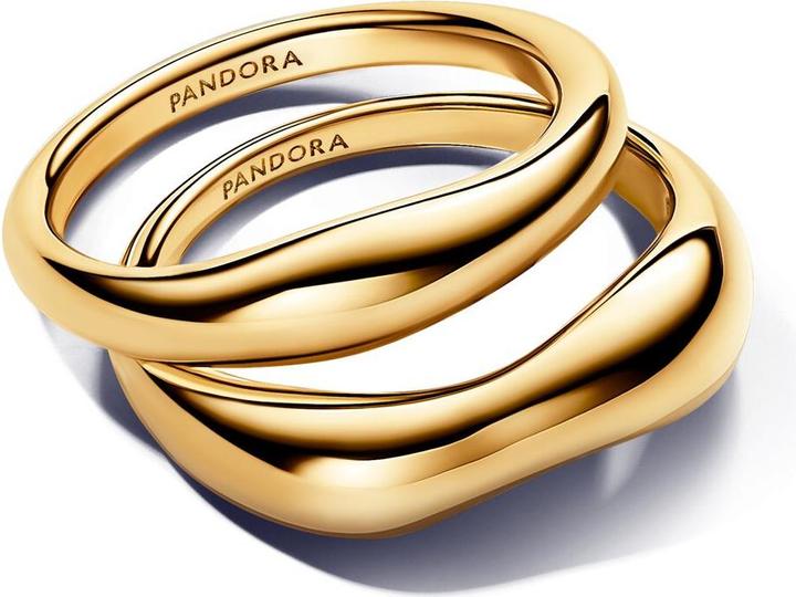 Actual product image Pandora Organically shaped stacking rings (56)