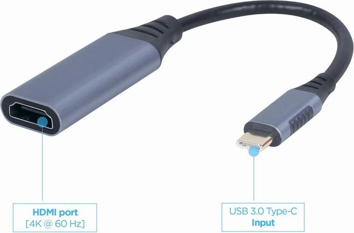 Produktbild Gembird USB C — HDMI (Typ A) (0.15 m, HDMI)
