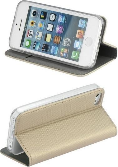 Productafbeelding No Name Hoesje Slim Magneetboek Motorola MOTO G53 5G złoty/goud (Motorola Moto G53)