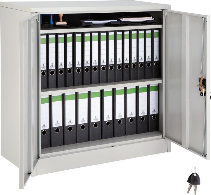 tectake Filing cabinet with 3 shelves (90 x 40 x 90 cm)