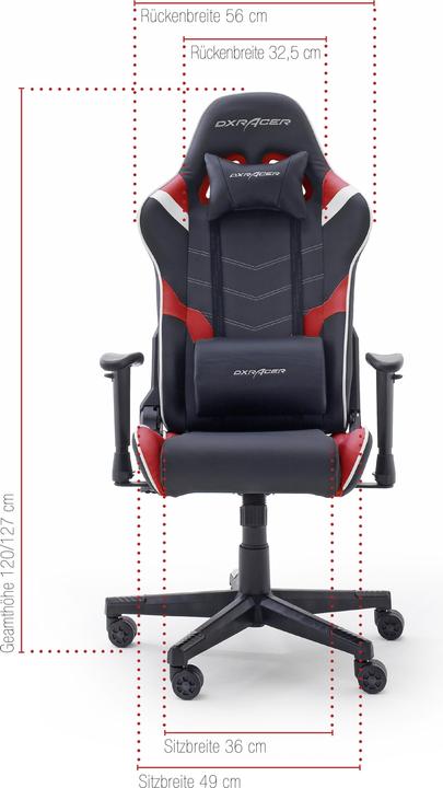 Actual product image McRacing Gaming chair P Series PF188-NRW Gaming Chair, black-red-white