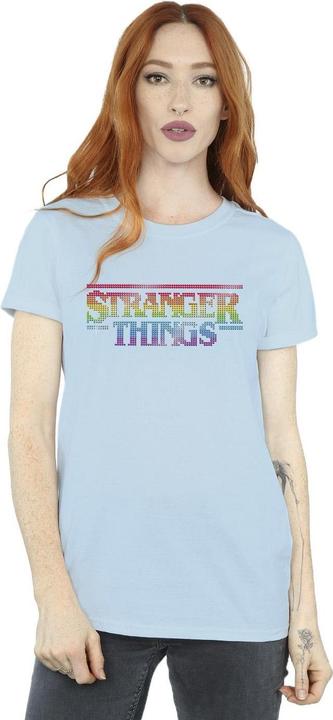 Immagine prodotto Netflix Stranger Things Rainbow Dot Logo Maglietta Ampia Donna (XL)