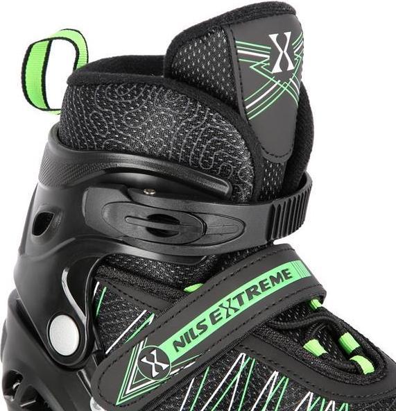 Actual product image Nils Roller Skates/Hockey Skates NH11912 black-green - PU80 mm/82A (L 39-42) (40)