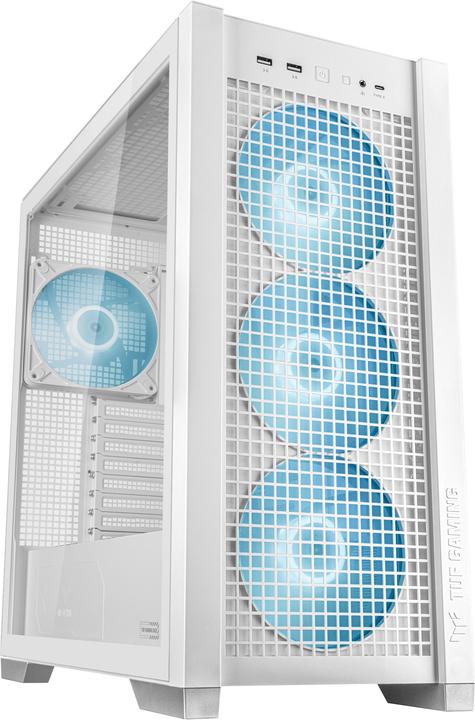 Actual product image ASUS TUF Gaming GT302 TG ARGB White (mATX, Mini-ITX, ATX)
