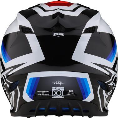 Actual product image Troy Lee Designs GP helmet, Apex, white/blue, S | 55-56cm (55 - 56 cm)