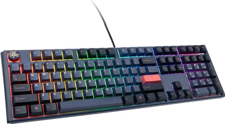 Produktbild Ducky One 3 Cosmic Blue Gaming Tastatur, RGB LED - MX-Red (US) (US, Kabelgebunden)