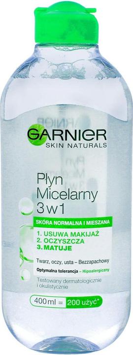 Produktbild Garnier Skin Naturals Micellar Liquid 3In1 Score Normal And Mixed 400Ml (Reinigungsmilch, 400 ml)