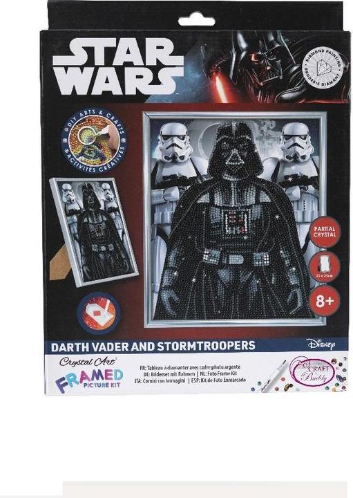 Produktbild Craft Buddy Darth Vader und Sturmtruppler, 21x25cm Bild mit Rahmen Crystal Art