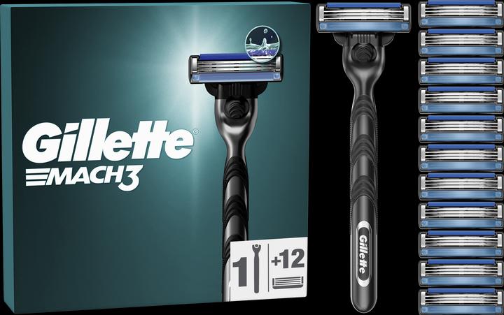 Produktbild Gillette Mach3 Systemklingen 12er + Handstück Ersatzklingen (12 x)