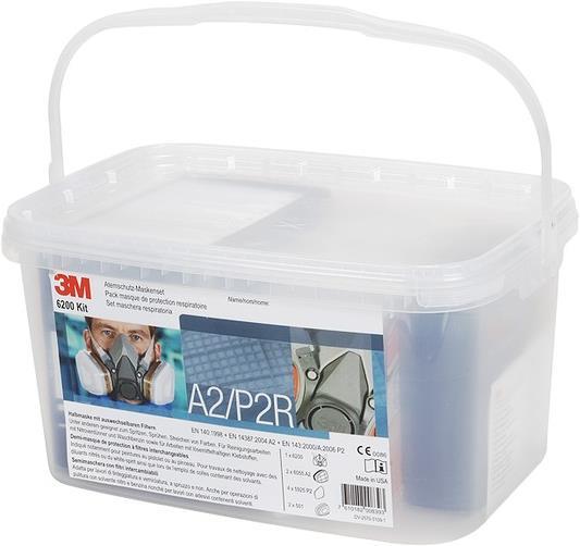 3M Set maschera di protezione 6200 Kit/A2/P2 (A2P2, 1 x)
