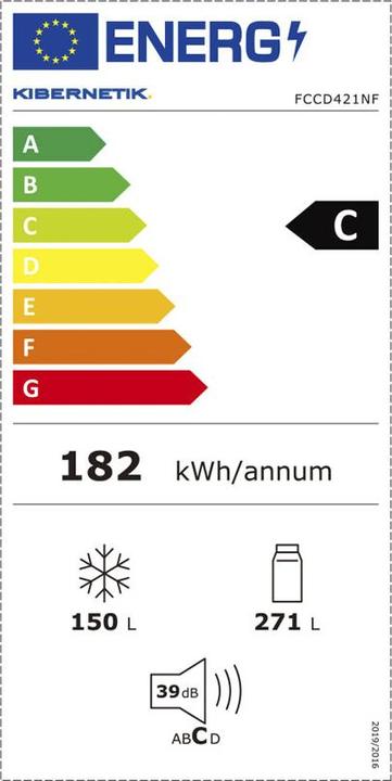Etichetta energetica Kibernetik Multi porta (421 l)