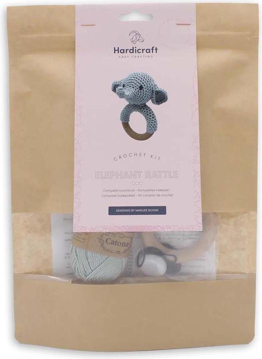 Produktbild Hardicraft Rassel Elefant - Häkelset