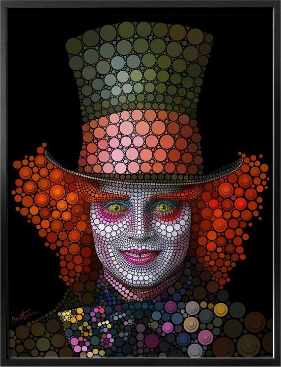 Produktbild Trenddeko Ben Heine - Circlism: Johnny Depp der Hutmacher (24 x 30 cm)