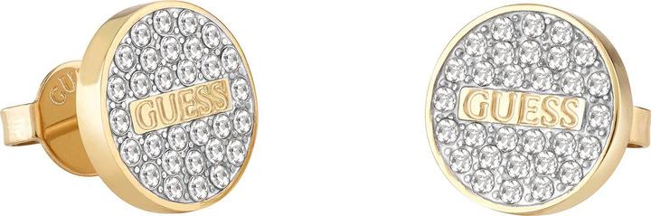 Guess Glitter Studs Party Gold Plated Earrings JUBE02155JWYGT/U (Edelstahl)