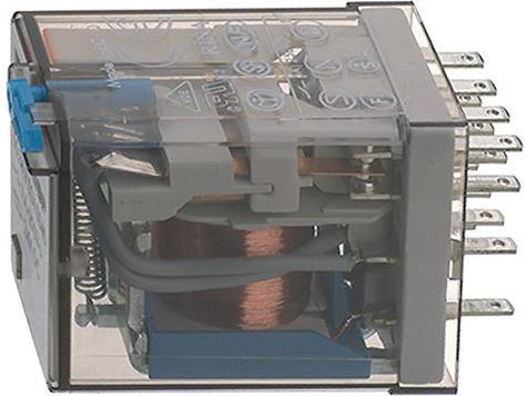 Actual product image Finder 4PDT mini plug-in relay,7A 24Vac coil