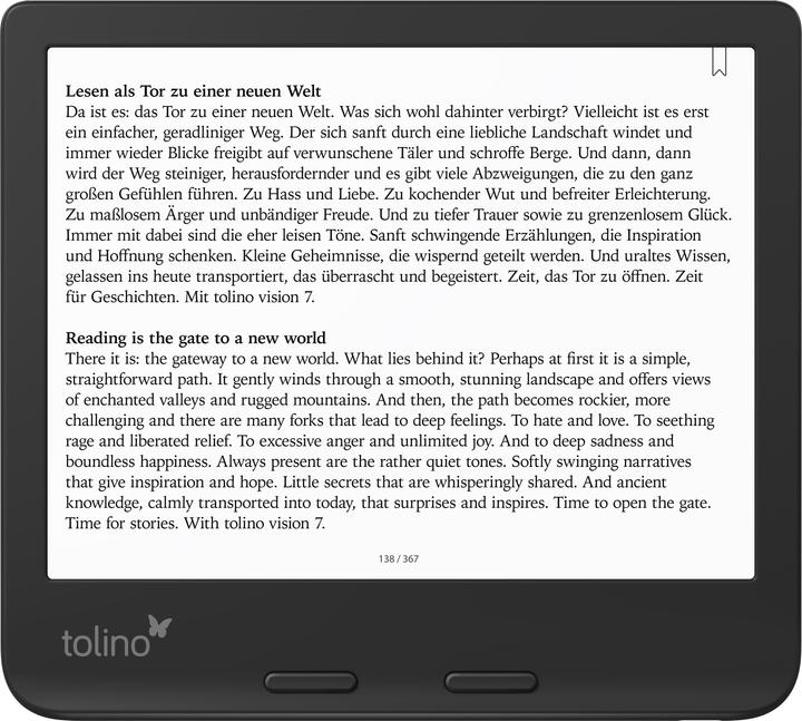 Produktbild tolino Vision Color (7", 32 GB, Schwarz)
