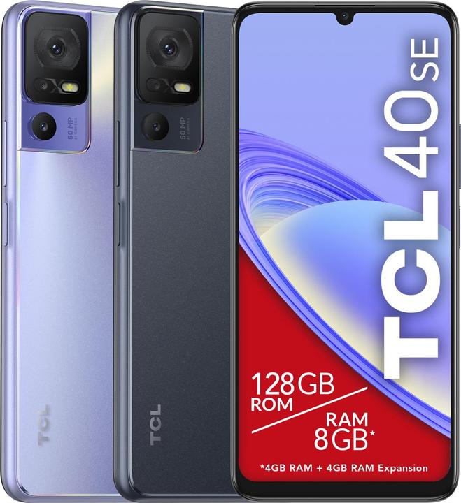 Image du produit TCL 40 SE 128GB NOIR (128 Go, Gris foncé, 6.75", Double SIM, 50 Mpx, 4G)