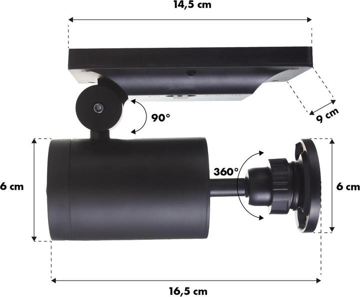 Produktbild Maclean Kamera-Attrappe mit blinkendem LED-Licht SOL1801S Solarbetrieben Bewegungsmelder