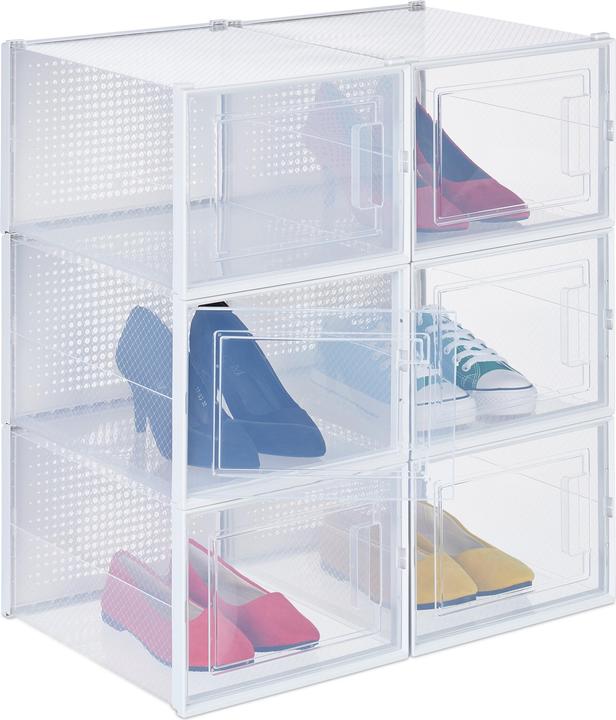 Image du produit Relaxdays 6x boîtes à chaussures (28 x 36 x 21 cm)