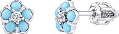 Silvego Silver earrings flowers Helene SILVEGOB70528SBDT