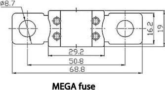 Produktbild Victron Energy Sicherungseinsatz Victron MegaFuse (Generatoranschlusskasten)