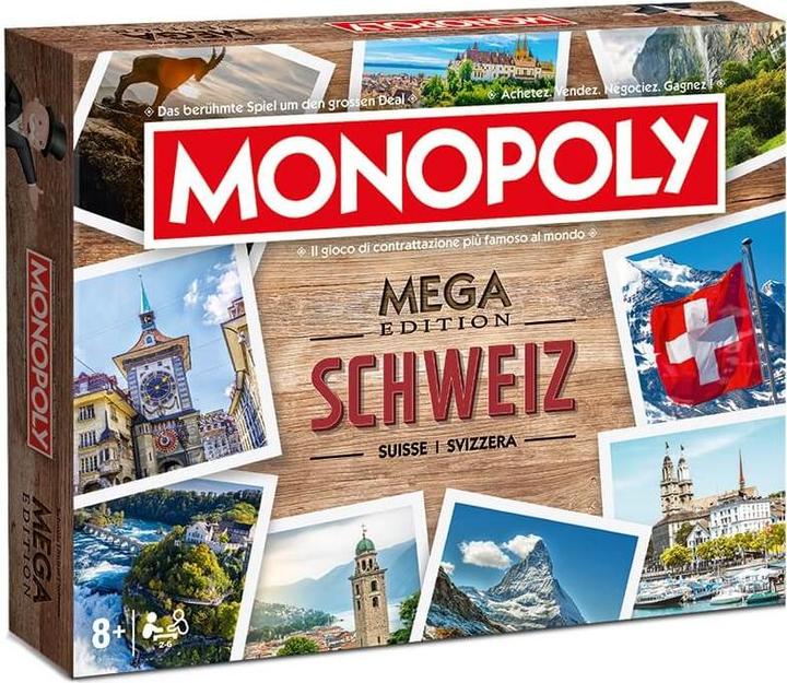 Unique MEGA Monopoly Schweiz/Suiss/Svizzera (French, Italian, German)