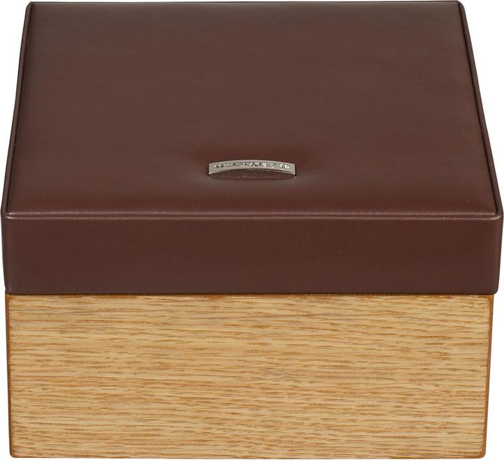 Windrose Wood Schmuckkoffer Leder 18 cm