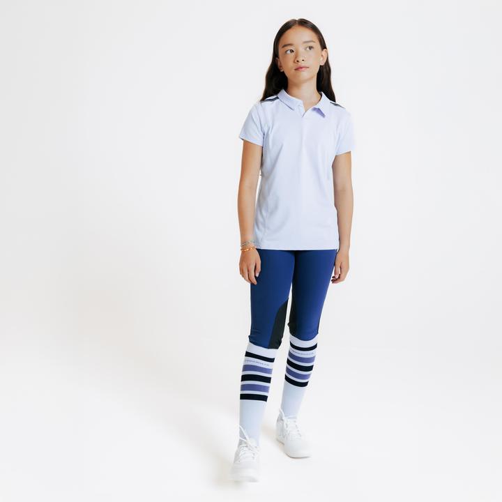 Actual product image Fouganza Reit-Poloshirt Club kurzarm lila