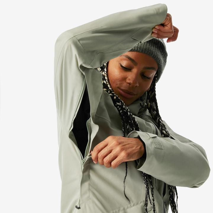 Actual product image Wedze Women's ski jacket versatile and warm - FR100 sage green (XS)