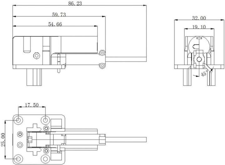 Produktbild Pichler Einziehfahrwerk elektr. 90° (S) (linkseindrehend)