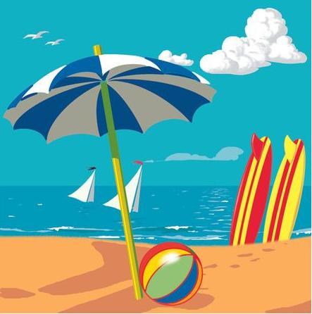 Image du produit Up with paper Carte pop-up motif plage (1 pcs)
