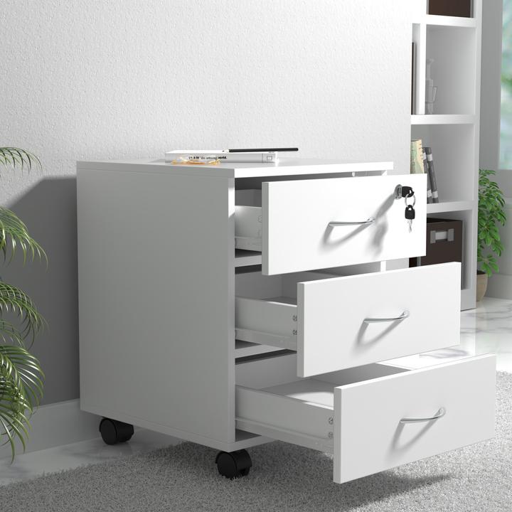 Produktbild VCM Rollcontainer Büro Schubladen Baula L (40 x 44 x 55 cm)