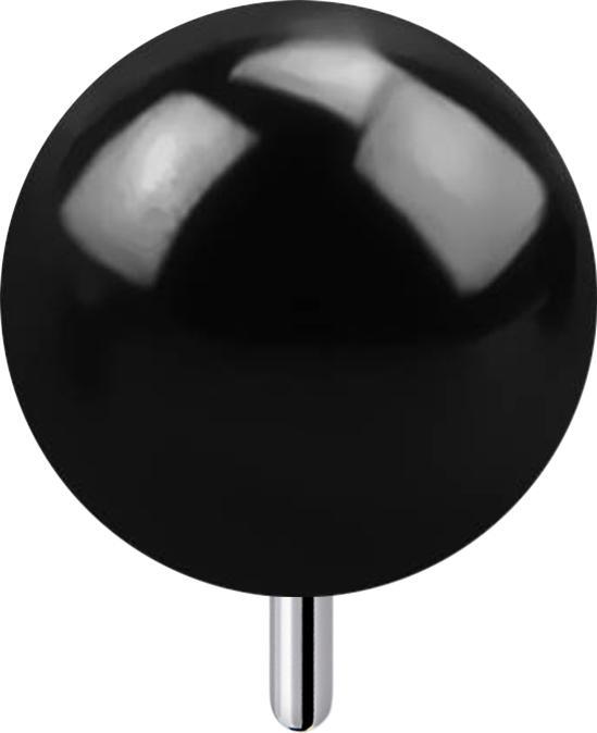 Star Piercing Threadless Kugel schwarz (ohne Messing, Titan G23)