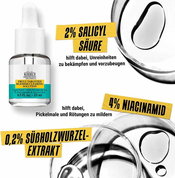 Immagine prodotto Kiehl's Soluzione schiarente per l'acne 15 ml (Panni pulizia, 15 ml)