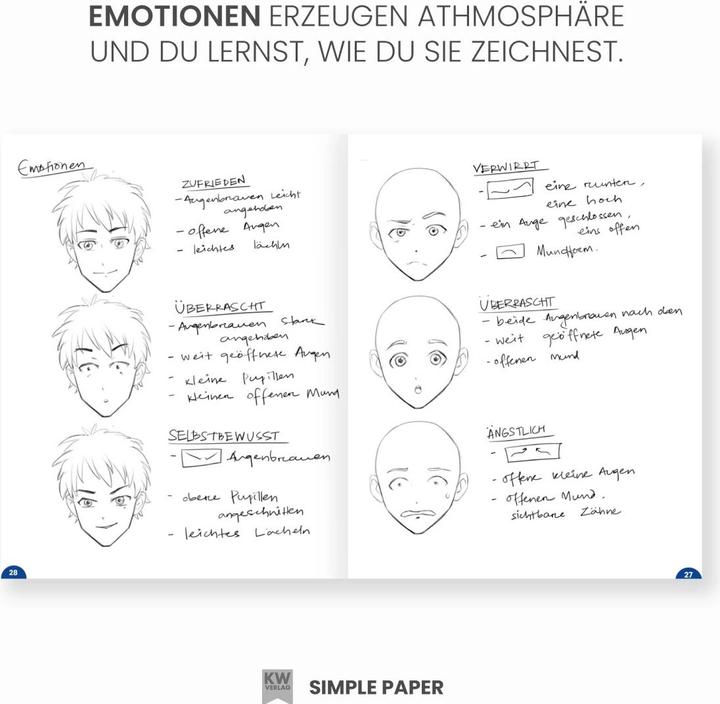 Produktbild SimplePaper Manga zeichnen lernen für Anfänger & Fortgeschrittene (Deutsch, SimplePaper, K & W Verlag, Knecht & Walde GbR, 2022)