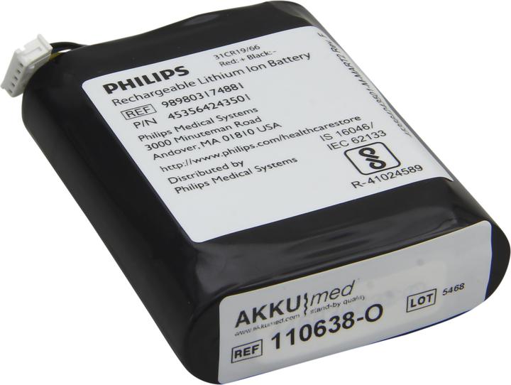 Produktbild Philips Original Li Ion Akku Monitor SureSigns VM1, 2+ Typ 989803174881/ REF (1 Stk., 2400 mAh)