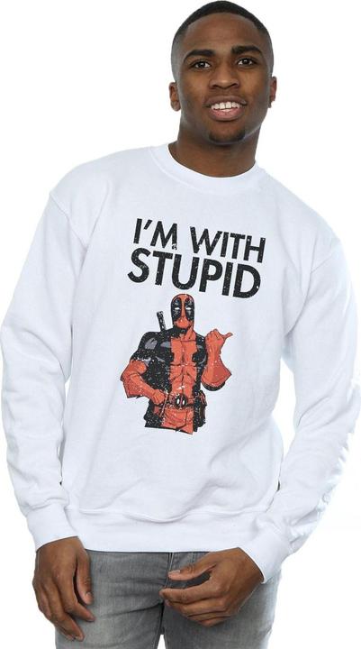 Immagine prodotto Deadpool I'm With Stupid Felpa Uomo (4XL)