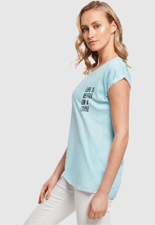 Produktbild Merchcode Ladies Life Is Better Extended Shoulder Tee - 113659 (L)