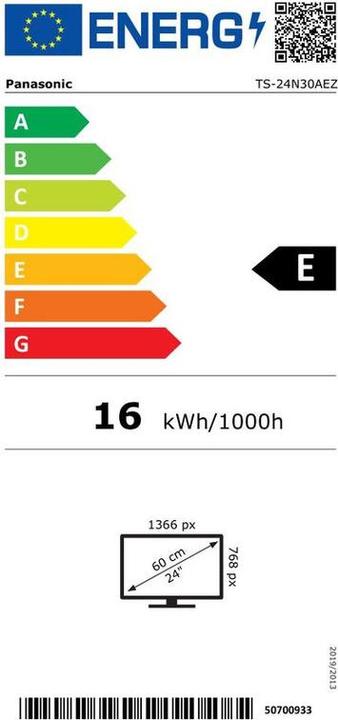 Etichetta energetica Panasonic TS-24N30AEZ sw LED-TV HDready, Multituner, Hotelmode (24", LCD, WXGA)