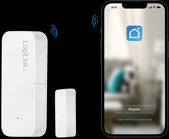 Actual product image LogiLink Smart Home Wi-Fi Door & Window Sensor