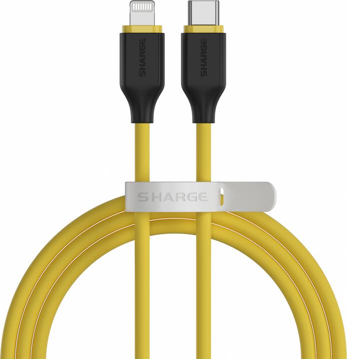 Sharge Da USB-C a Lightning in silicone altamente elastico Giallo (1.20 m, USB 2.0)