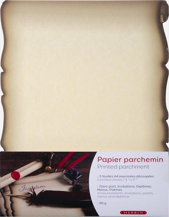 Actual product image Brause 5 feuilles découpées effet parchemin A4 - ivoire (A4, Plain)