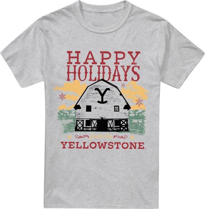 Yellowstone Happy Holidays TShirt weihnachtliches Design (XL)