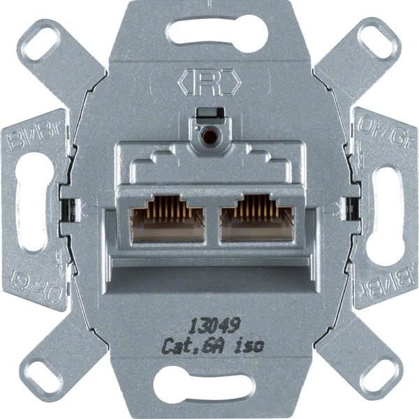 Actual product image Berker 4587 - 2 x RJ-45 - Metallic - 72 V - 0.5 A - 10 piece(s)