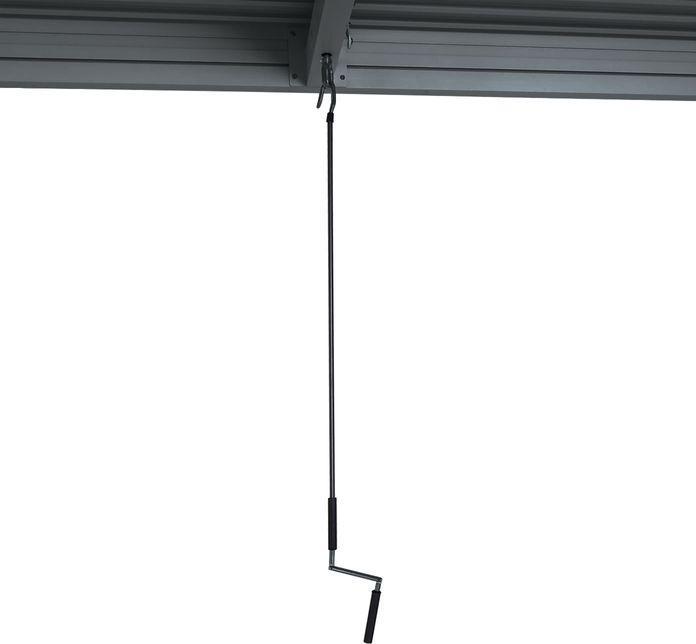 Immagine prodotto Mendler Pergola HWC-L46, telaio in alluminio da 11 cm, grondaia anti-pioggia, 3x4m, antracite (300 cm, 400 cm)