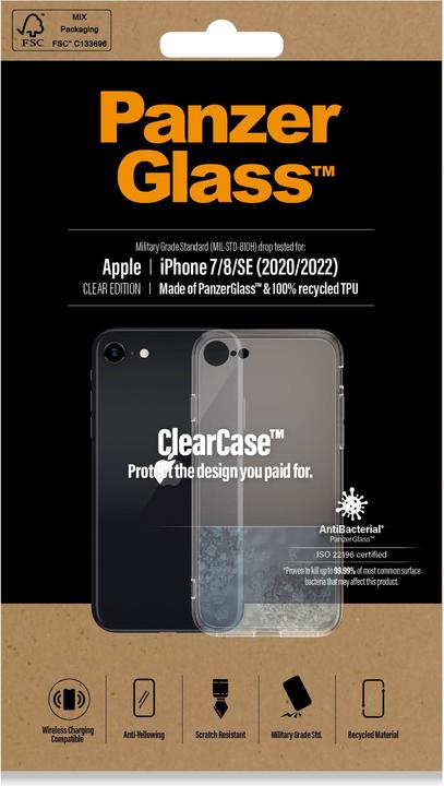 Produktbild PanzerGlass ClearCase (Apple iPhone 7, Apple iPhone SE (2nd Gen), Apple iPhone SE (3rd Gen))