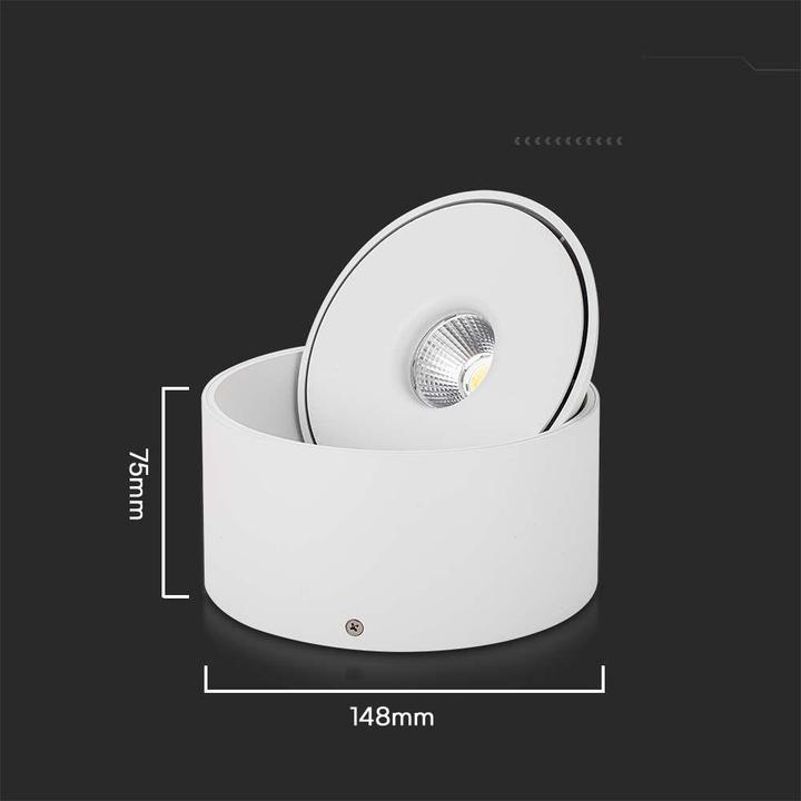 Image du produit V-TAC Oprawa Natynkowa Downlight 20W Uchylna CRI90 CCT Biała VT-2825 3000K-4000K-6400K 1408lm (1408 lm)