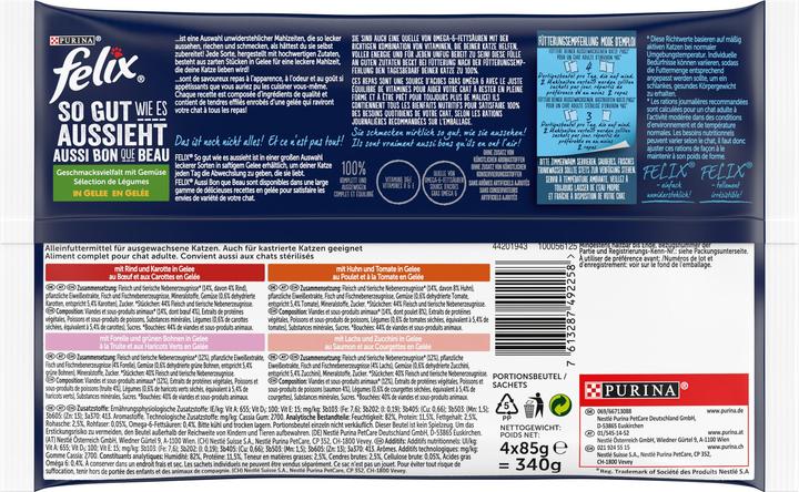 Produktbild Felix Gelee Gemüse (Adult, 4 Stk., 340 g)